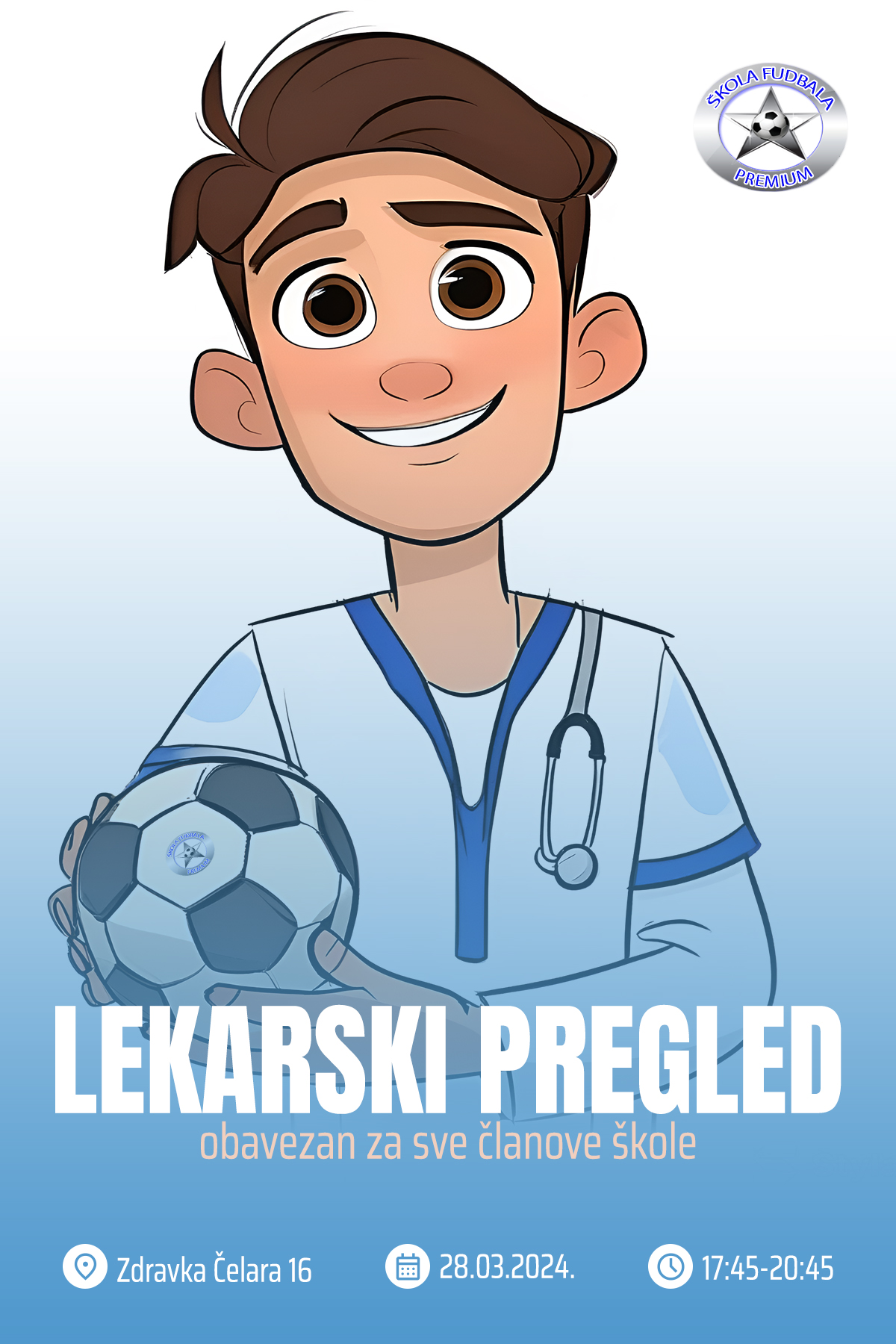 Lekarski pregled-Skola fuddbla Premium Beograd